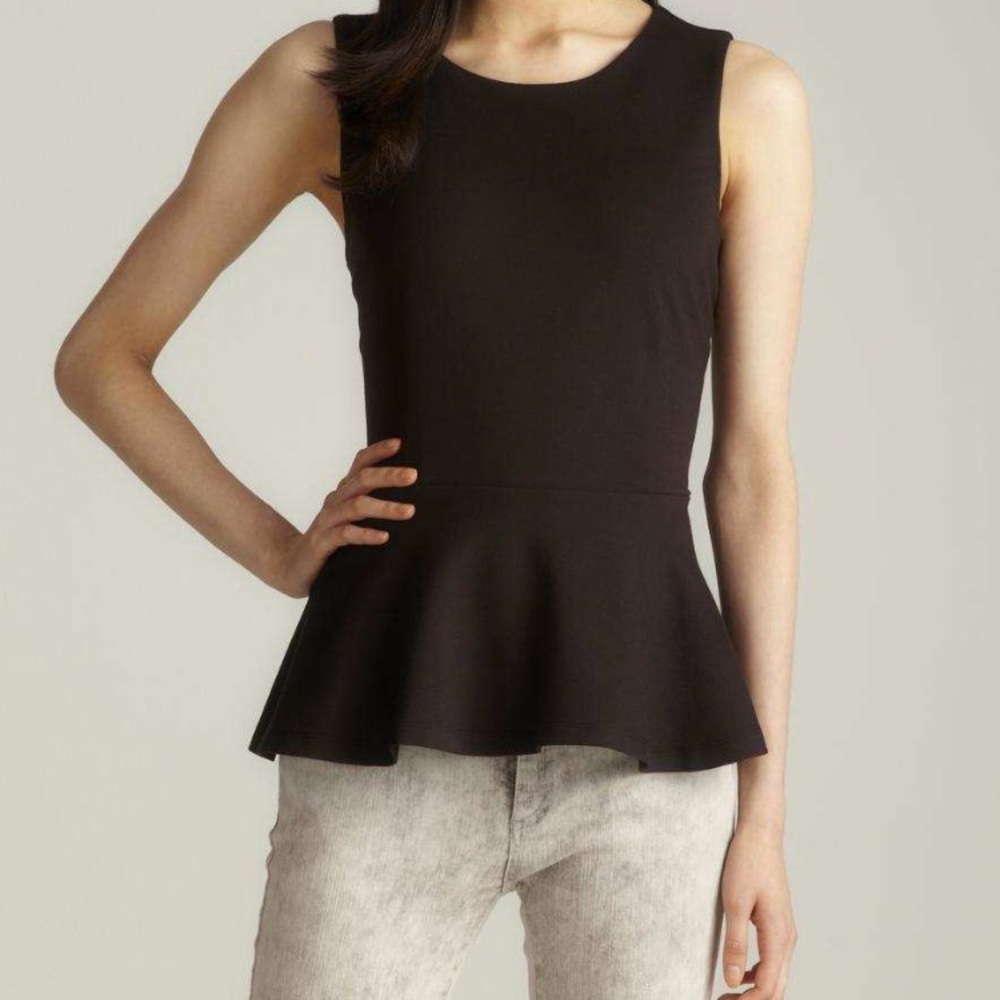 Philosophy Black Peplum Top